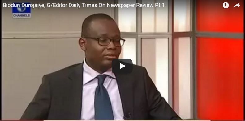 Editor of Daily Times reviews daily newspapers on Channels TV's Sunrise Daily