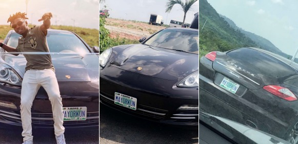 Mayorkun acquires a brand new Porsche (Photo)