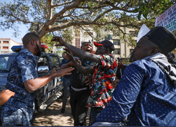 Deji Adeyanju protesters