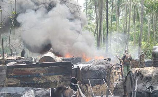 Navy deactivates illegal refinery discovered in Rivers