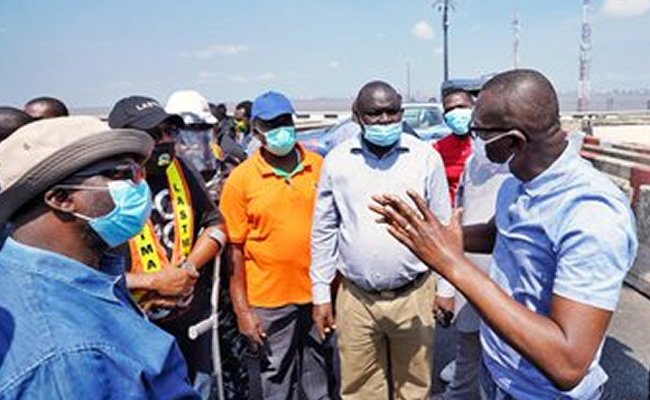 Sanwo-Olu inspects works on Third Mainland Bridge