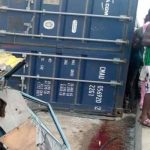 fallen container in Lagos
