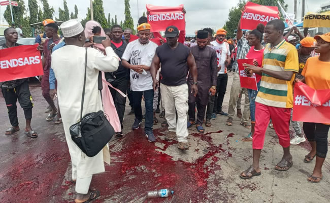 Anti-SARS protest in ABuja