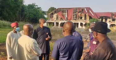 Onyeama visits demolished Nigerian building in Ghana