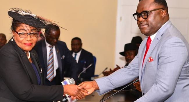 Gov. Ayade swears-in Justice Ikpeme as C’ River CJ