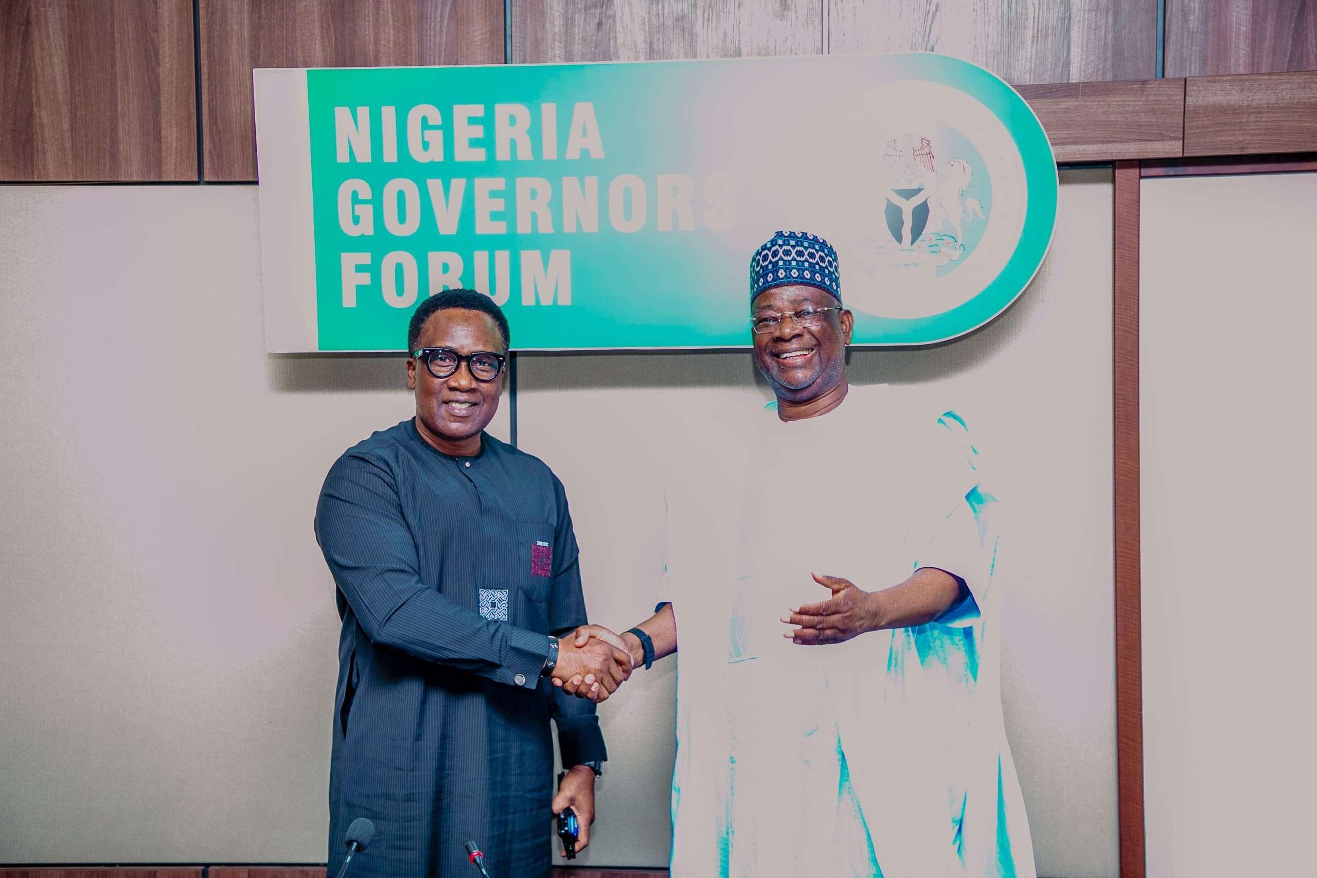 Professor Charles Anosike, Director General and Chief Executive Officer of the Nigerian Meteorological Agency (NiMet), and Alhaji Abdulateef O.T. Shittu, Director General of the Nigeria Governors’ Forum, at a meeting at NGF’s Office in Abuja over the weekend (Friday, 22nd November 2024) to discuss collaboration on presenting weather and climate information to the Nigerian people.