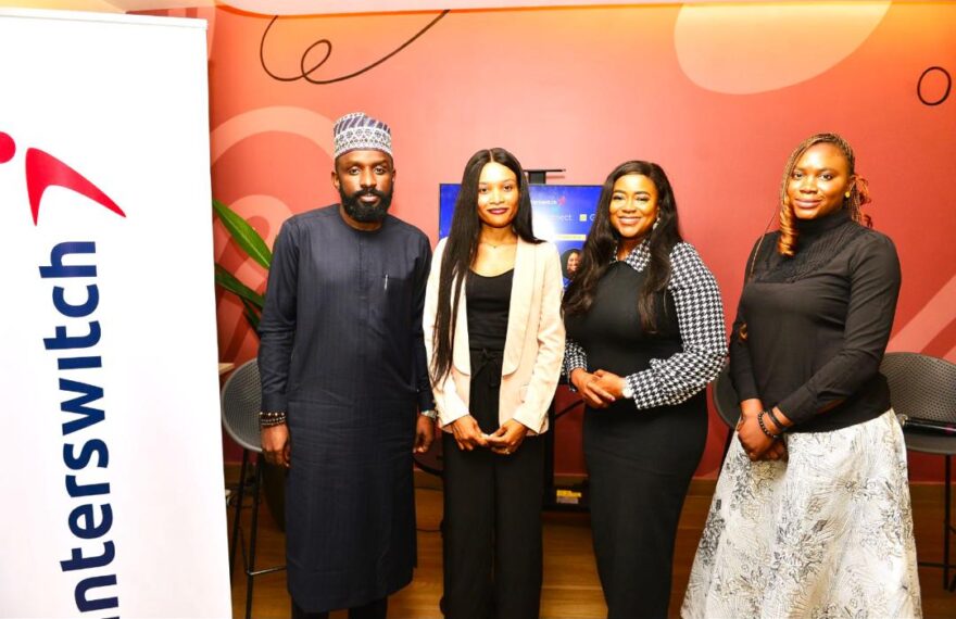 Panelists at the Interswitch Innovation Mixer from left to right: Hakeem Hassan (Technical Advisor NASG), Esther Otusanya (Investment Professional Endeavor), Linda Ochugbua (Digital Sales Manager), Olapeju Nwanganga (Founder Pepcode)